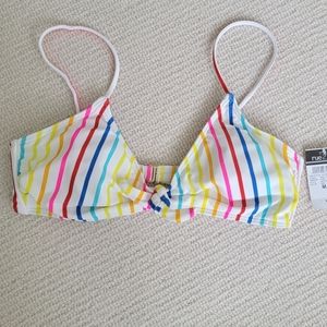 Rue21 Rainbow Stripe Bikini Top sz M